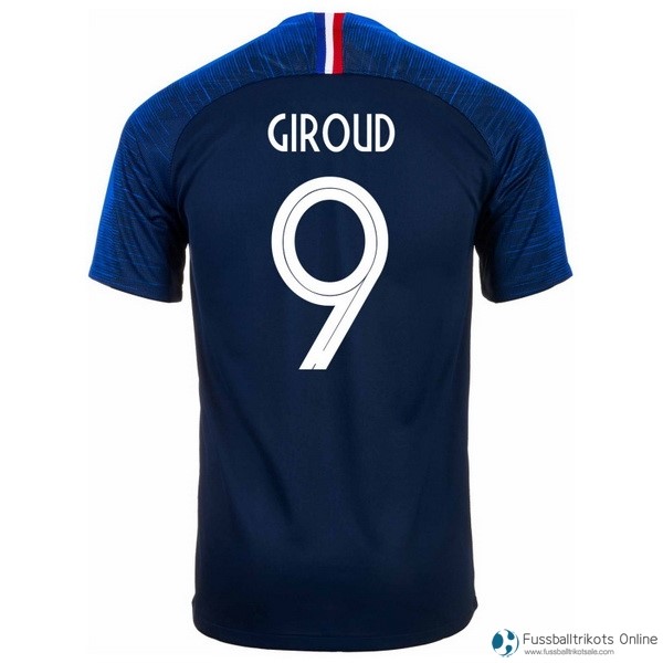 Frankreich Trikot Heim Giroud 2018 Blau Fussballtrikots Günstig